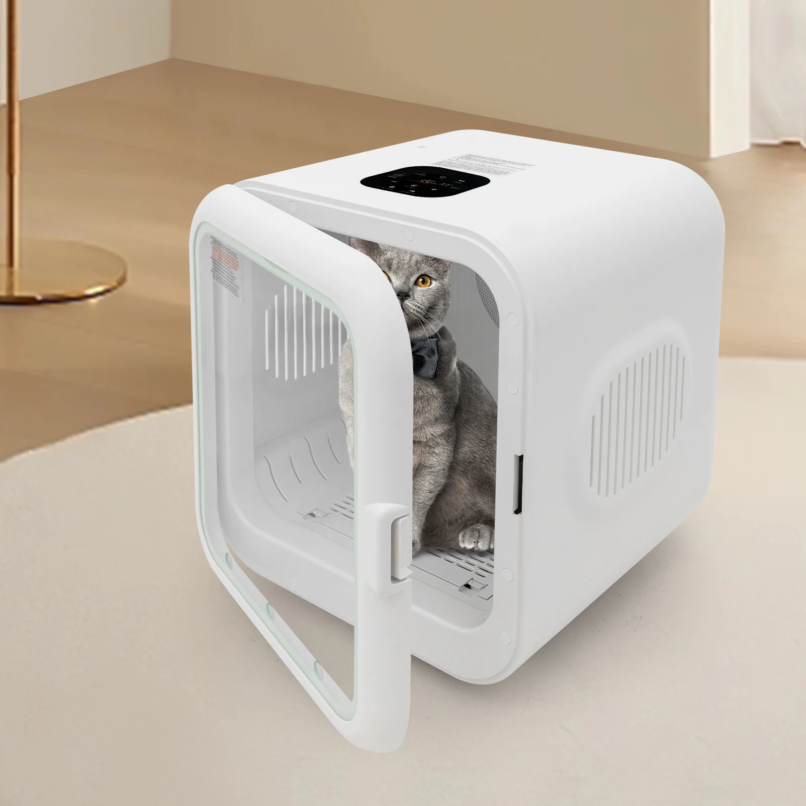 

62L Automatic Pet Dryer Box Puppy Drying Machine Smart Pet Grooming Hairdryer Intelligent Temperature Control for Dogs Cats