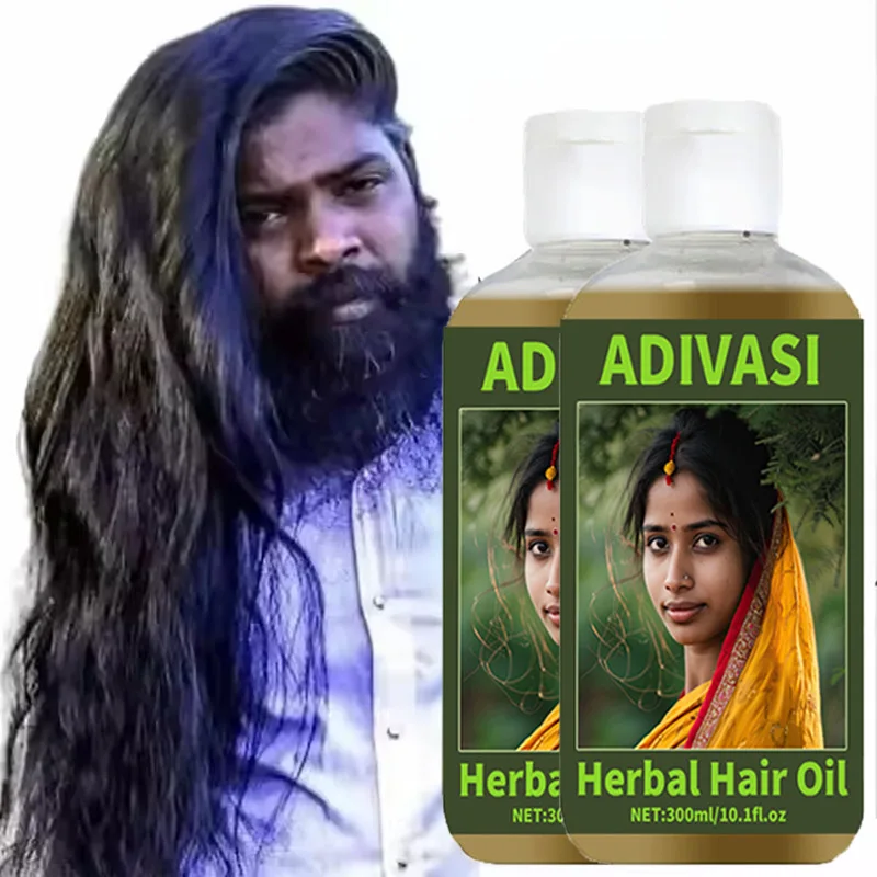 Ayurvedisches Haarwachstumsöl India Adivasi Kräuter-Haarwachstumsöle Anti-Haarausfall Schnelles Nachwachsen verdicktes Serum