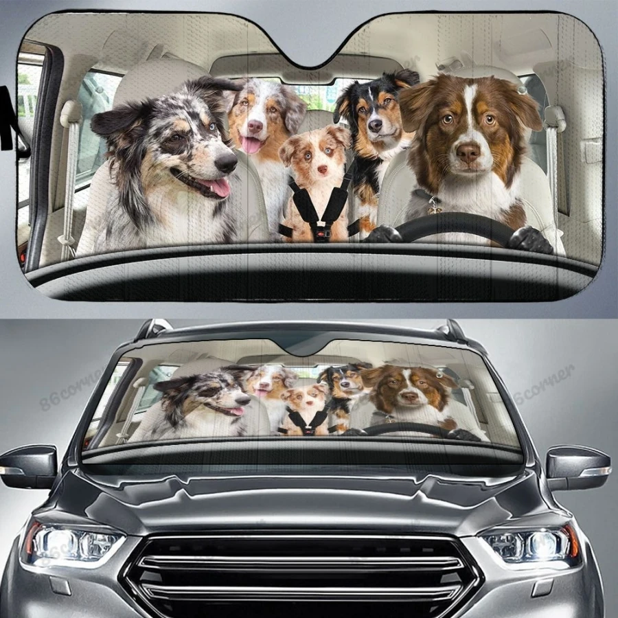 Australian Shepherd, Dog Lover, Dog Auto Sun Shade