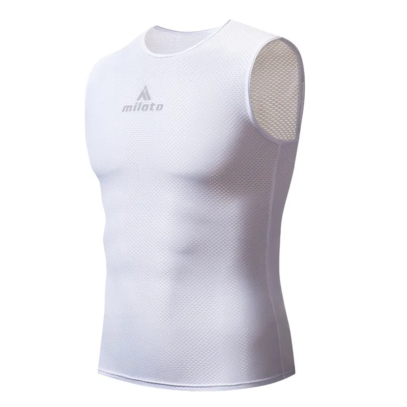 NEW Miloto Pure White Bicycle Vest for Man Cycling Vest Sleeveless Road Track Anti-Pilling Anti-Shrink Breathable Quick Dry