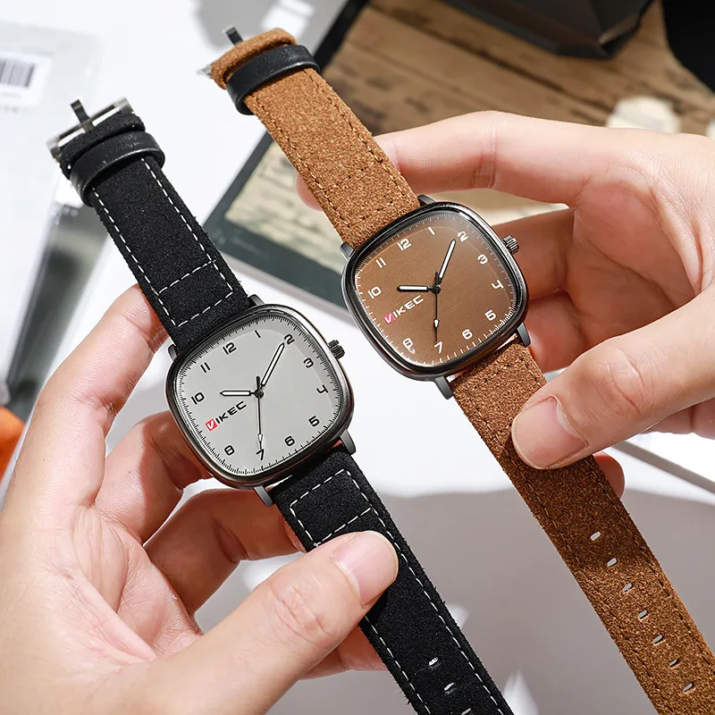 Reloj con esfera grande para hombre, cronógrafo con nicho de temperamento, versátil, borde Simple, comercio electrónico, ideal para fiesta de estudiantes, nueva tendencia