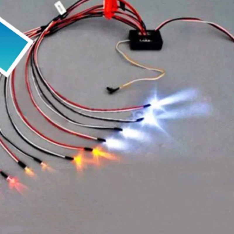 

1:10 RC Model Car Truck LED Light Kit 12 LED Flashing Head Light Lamp System RC 1:10 Model Car Accessories