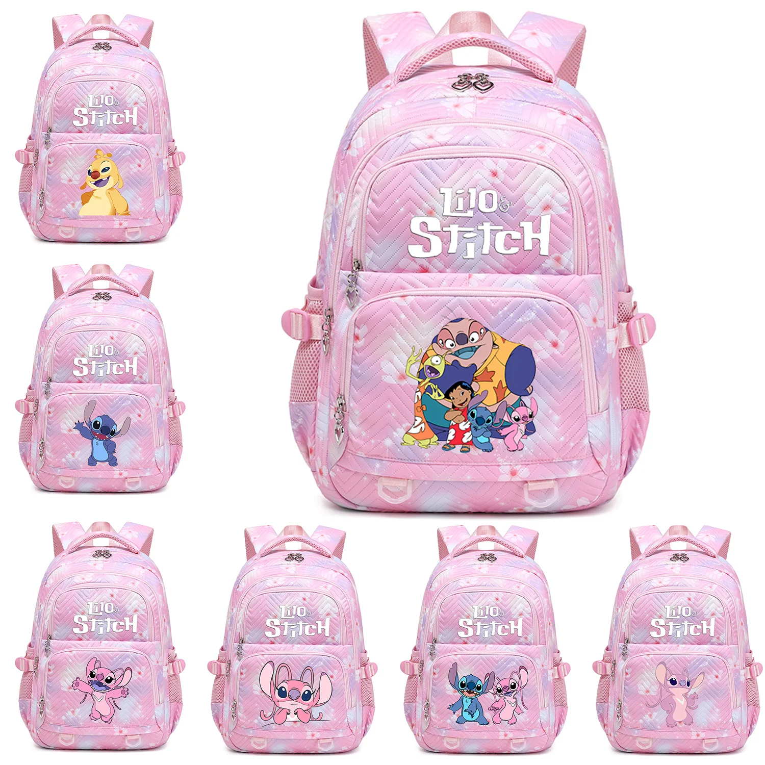 Disney Lilo Stitch Backpacks Schoolbag Travel Bag for Teenage Girls Bookbag Mochila Waterproof Women Backpack Female