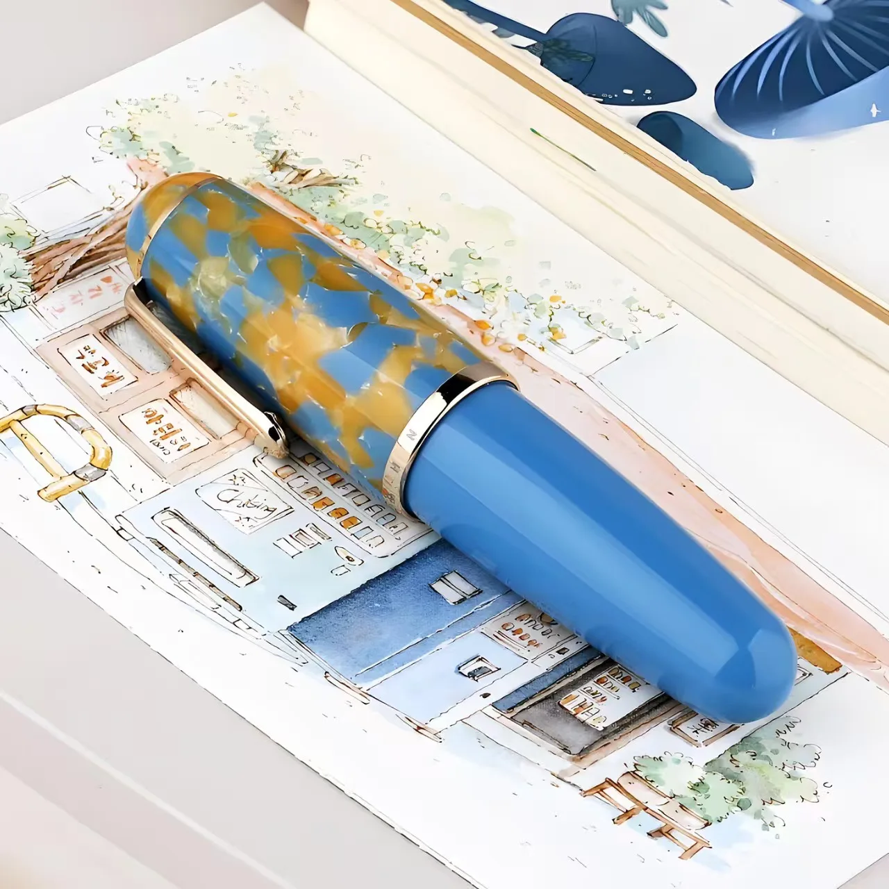 MAJOHN Q1 Pen Short Cute Gift Box Hand Account Pocket Ink Pen Male and Female Students Writing Practice Little Fat Pen