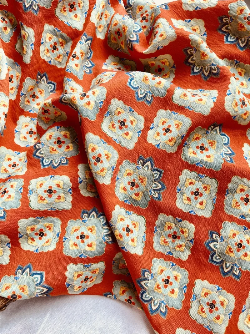 145x50cm Cotton Fabrics with Diamond Flower and Brocade Patterns for Qipao and Cheongsam Dresses Sewing Cloth