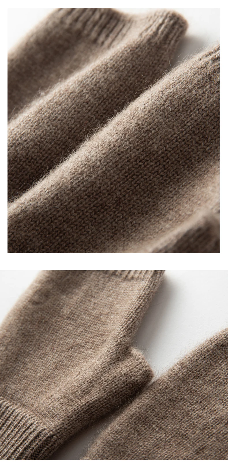 2024 Winter Damen 100 % Kaschmir Handschuhe 15 cm gestrickte fingerlose Handschuhe Y2k Thermohandschuhe Halbfinger verlängern Fäustlinge Armstulpen – Detail 8