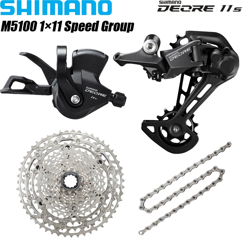 SHIMANO DEORE M5100 11 Speed M5100-11-42T/51T Flywheel SL-M5100 Right RD-M5100 M5120 Rear Derailleur HG601 Chain 11V Bike Parts