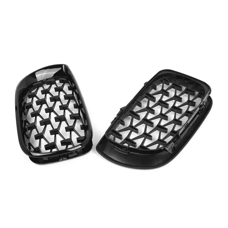 

AS-Car Diamond Gloss Black Front Grill Kidney Grille For BMW E46 4-Door Sedan 2002-2005