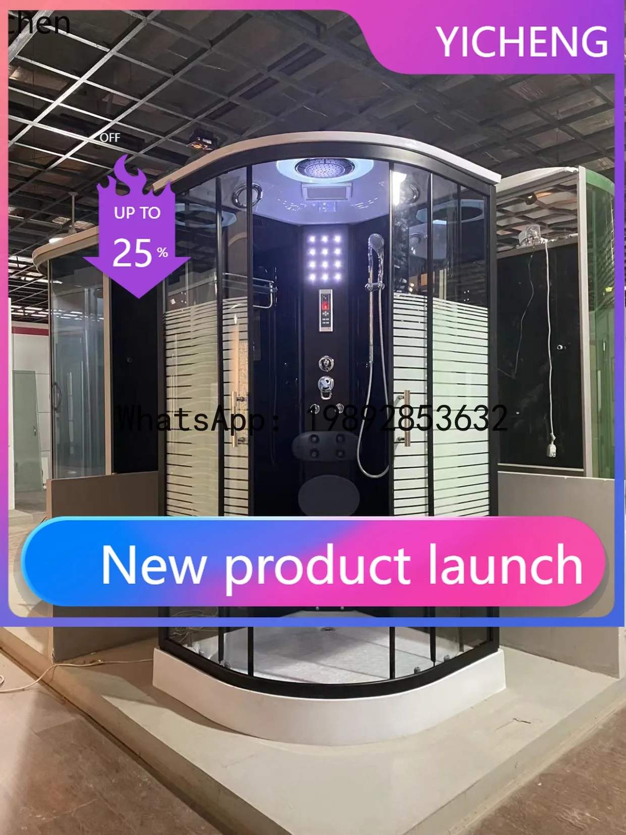 

цельный шкив для душевой комнаты, стеклянная перегородка, дуговой вентилятор, встроенная ванная комната