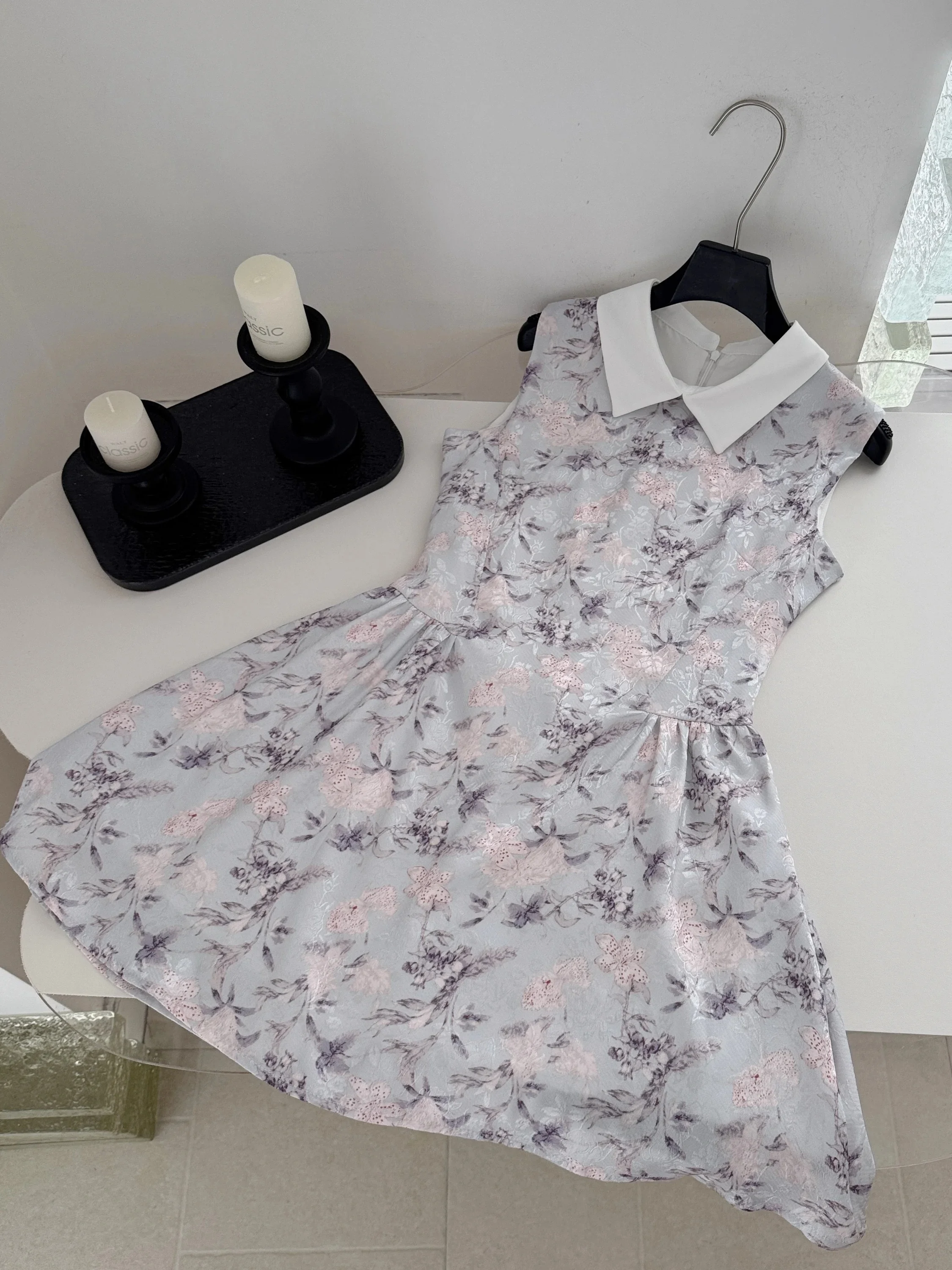 Retro Çiçek Baskılı Gömlek Yak - Korean Style A Line Shirt Dress incelemesi ve fiyatı