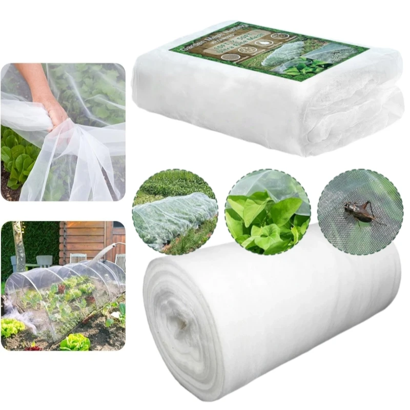 Garden Plant Insect Netting Vegetable, Flower and Fruit Care Cover Netting Pest Control Bird-proof 60 Mesh Protective Netting