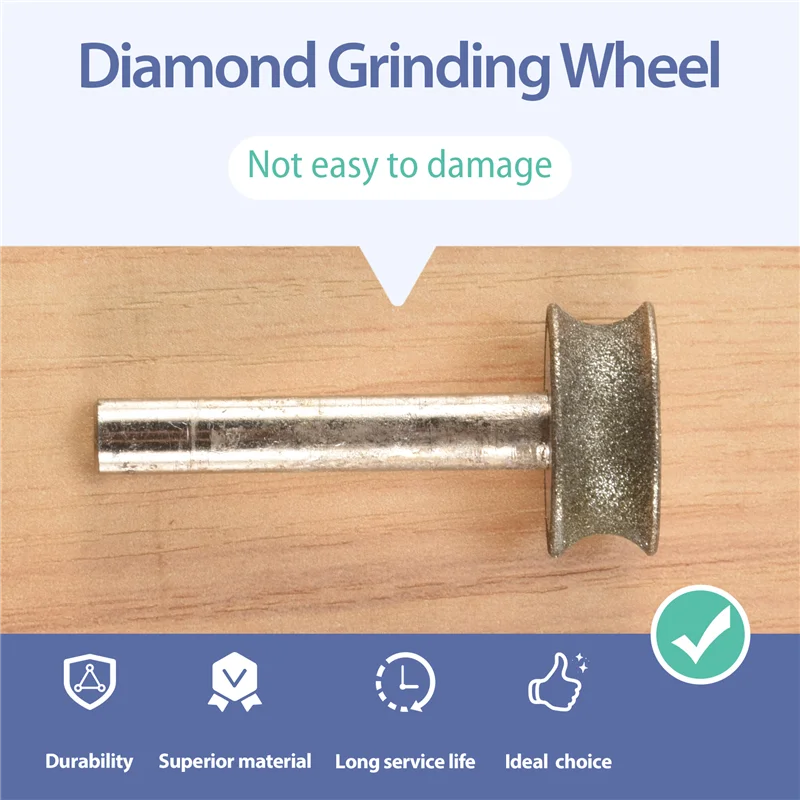 Ściernica diamentowa A20F do szlifowania szkła, samolotów, krawędzi prostych, fazowania, trzpień 6 mm