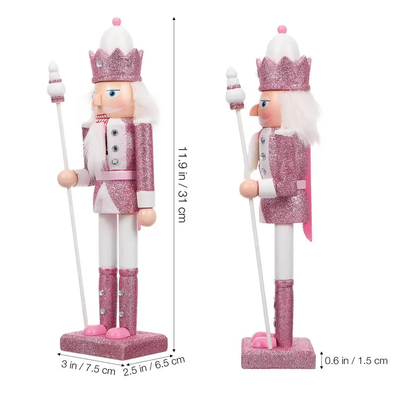 Christmas Nutcrackers Wood Christmas Nutcracker Ornament Figure Gifts Xmas Wood Soldier Desktop Decoration GIfts for Family