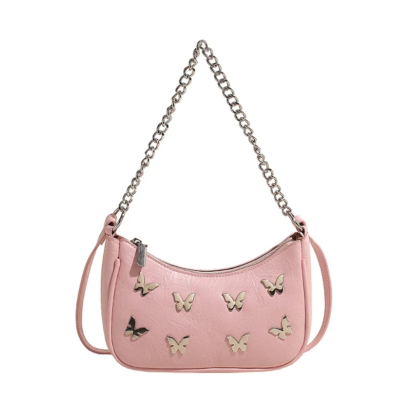 Minority Bow Decorated Underarm Bag Women's 2024 New Chain Spice Girl Handbag With High-grade Shoulder Messenger Bag