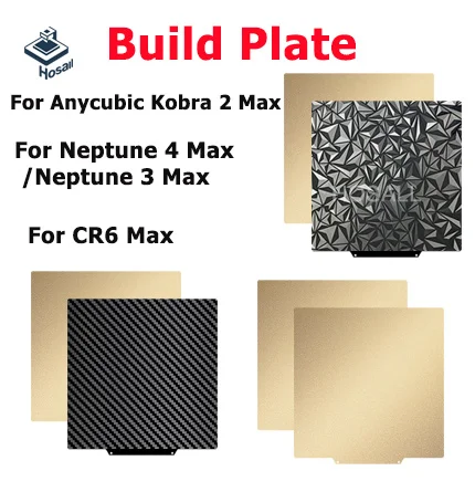 

430X430 мм текстурированная конструкционная пластина PEI с подогревом, пружинная сталь, гибкая платформа для Neptune 3 Max Neptune 4 Max Anycub Kobra 2 Max