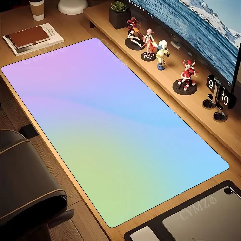 

Градиентный цветной фон, коврик для мыши, настольный коврик с прошитыми краями, резиновая противоскользящая основа, аксессуары для ПК, игровой коврик, коврики для мыши, коврик