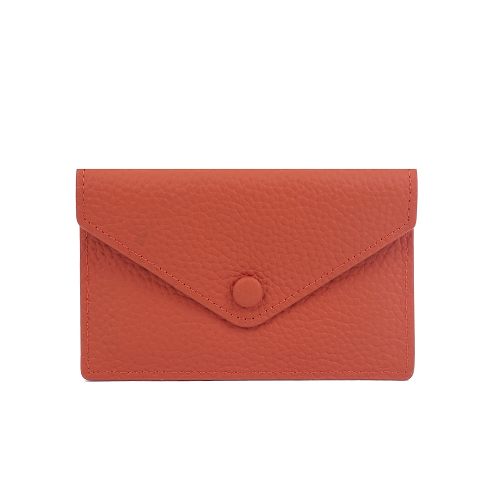 Personalisierte Buchstaben, echtes Rindsleder, ultradünnes Kartenetui für Damen, kurzer Umschlag für Damen, Damen-Geldbörse – Detail 22