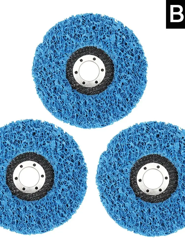 3pcs 100/115/125mm Coral Disc Poly Strip Disc Schurende Wiel Polijsten Strip Disc Verf Roest Remover schoon Voor Haakse Slijper - afbeelding 2