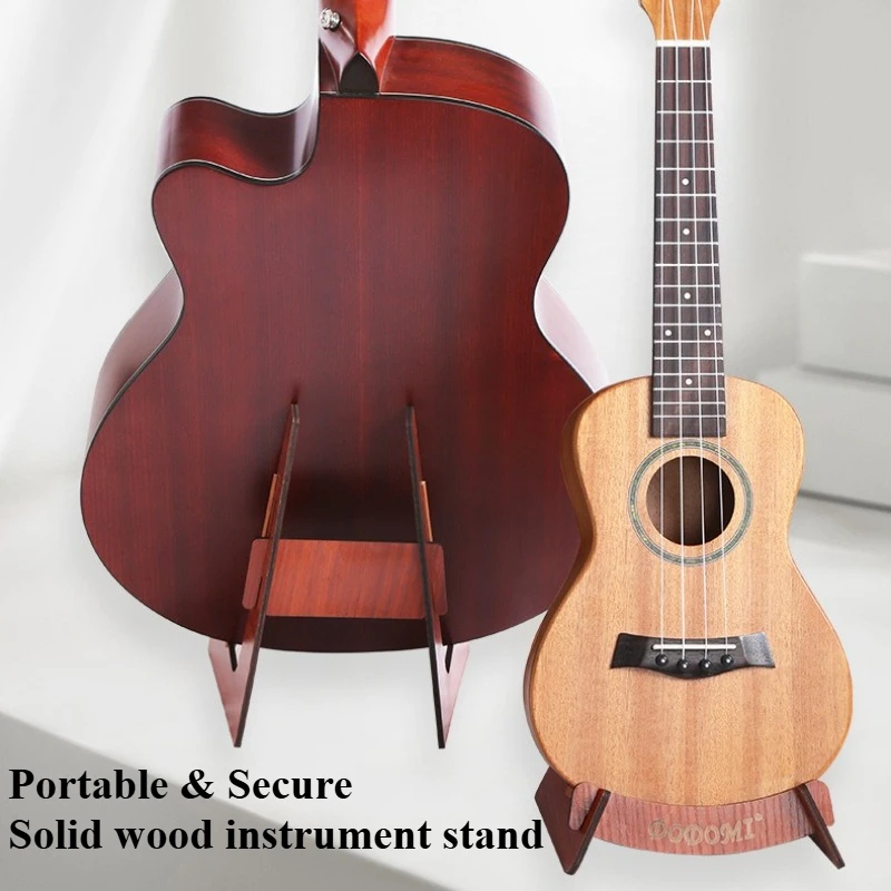 

Wooden Floor Guitar Bass Ukulele Stand Detachable Lightweight Shop Storage Display Rack Musical Instrument Classical Accessories