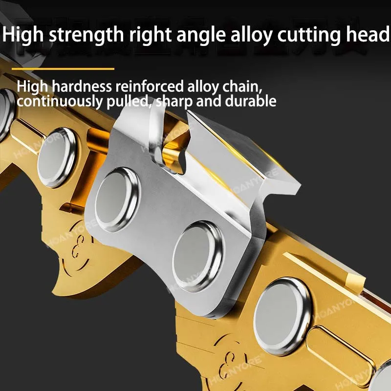 Gold Right-Angle 3/8LP Chainsaw Chain Logging Saw Oil Saw Chain Small Eight 12-Inch 16-Inch Single-Hand Saw