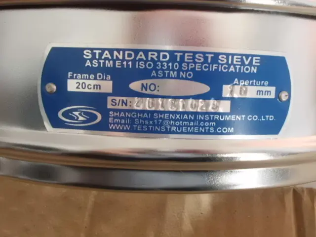 Standard Soil Test Sieve