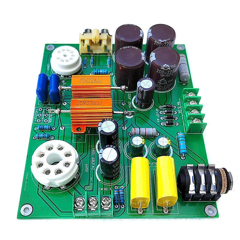 E5-Si electronic tube earphone power amplifier circuit board noise free 12AT7+6N5P transistor rectification