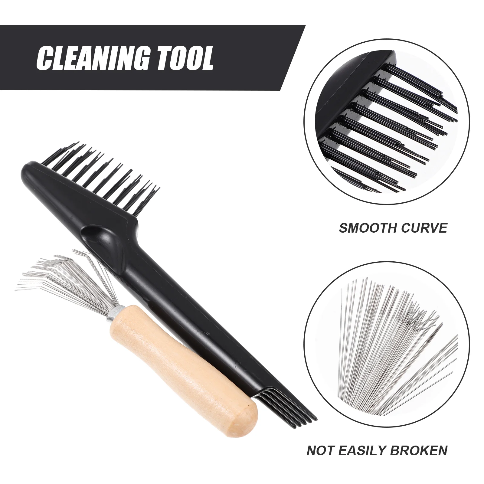 2 Pcs Cleaner Brush Hair Remover Comb Lint Brushes Makeup Airbag Hairbrush Cleaning Steel Wire