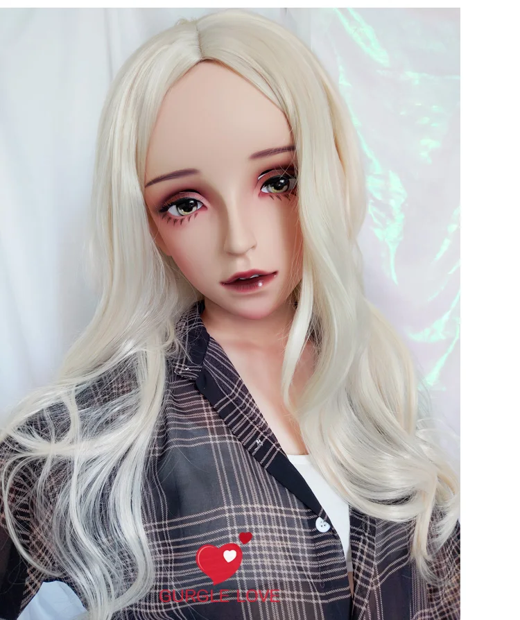 (Jia) femme douce fille résine demi-tête Kigurumi BJD yeux Crossdress Cosplay japonais Anime rôle Lolita poupée masque glisser reine
