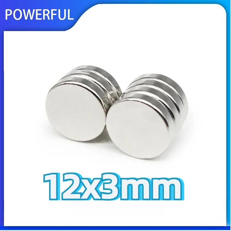 10/20/30/50/100/200PCS 12x3mm Round Search Magnet N35 Powerful Strong Magnetic Magnets 12x3 mm Permanent Neodymium Magnet 12*3mm