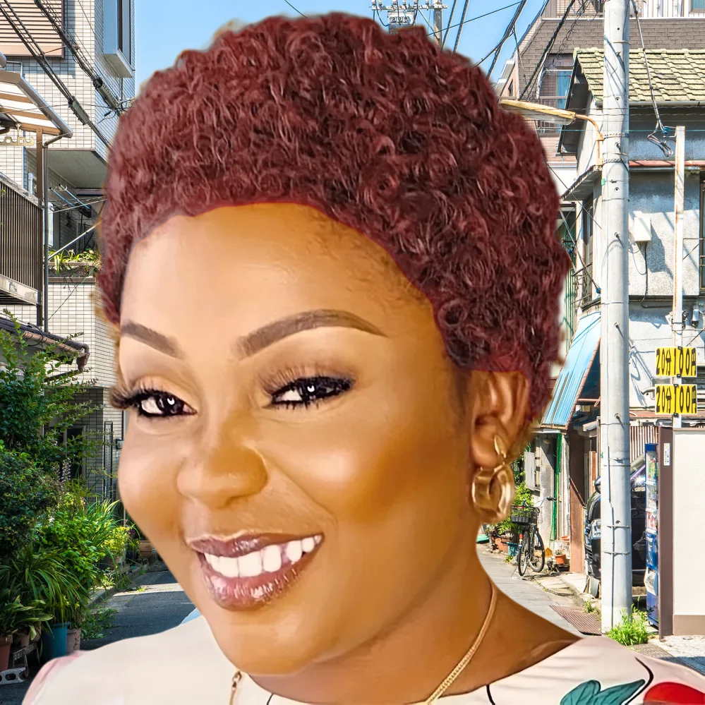 여성용 우아한 픽시컷 곱슬머리 풀머신메이드 가발