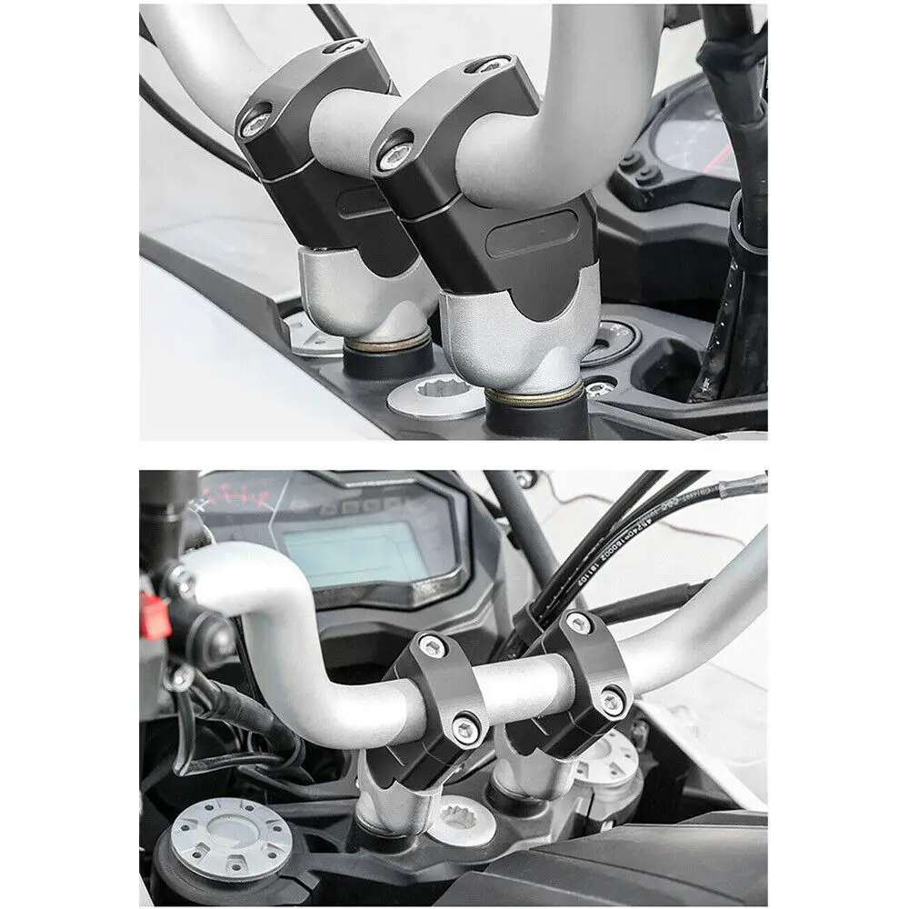 1pair Motorcycle Handlebar Riser Bar Mount Handle Clamp Universal 22mm For Honda For BMW R1200GS For YAMAHA MT07 MT09 view 4