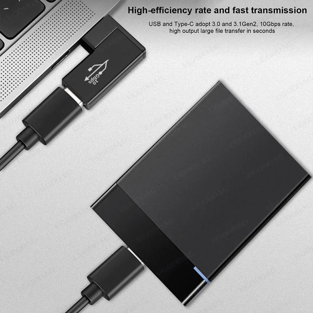 OTG 어댑터 USB 3.1 C 타입 암-USB 3.0 수 변환기, 10Gbps C 타입-USB 3.0 90 도 각도, USB C OTG 커넥터