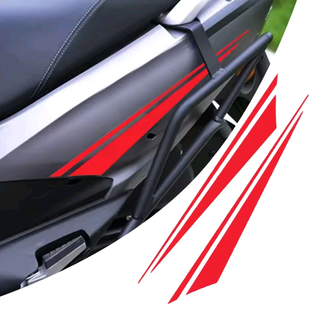 

2 шт., боковой топливный бак мотоцикла, цветная полосатая водонепроницаемая наклейка на крыло, виниловая декоративная наклейка, автоаксессуары