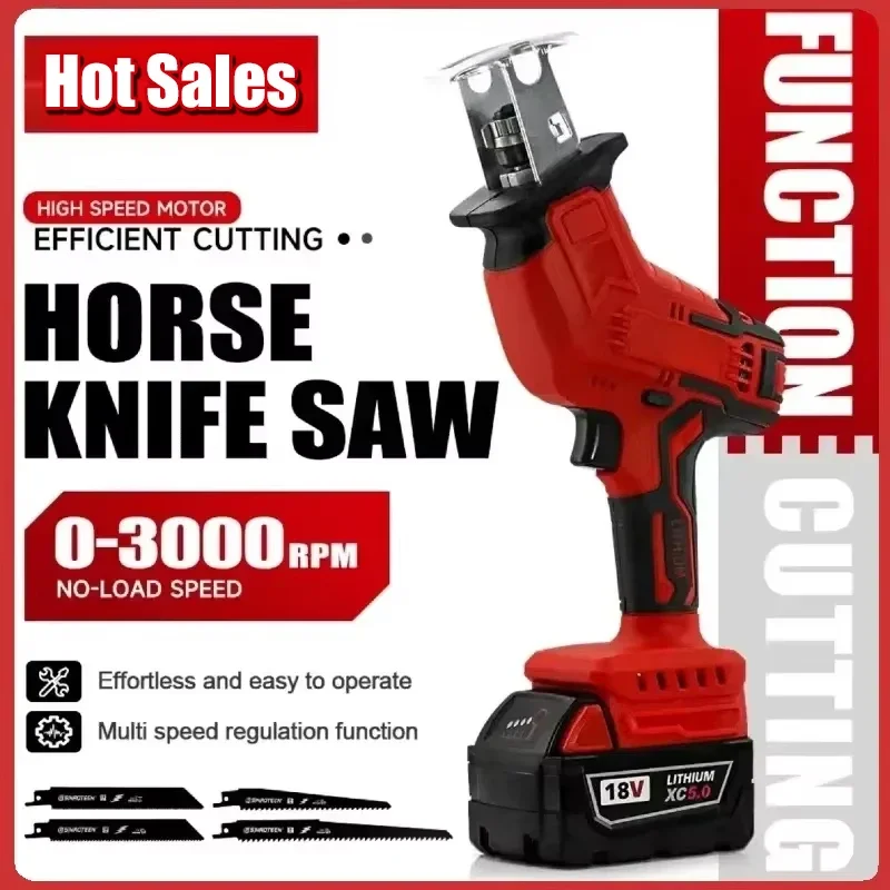 Electric Reciprocating Saw Cordless Cutting Saw Speed Cutting Power Tools Wood Metal Pipe Cutting Saw For Milwaukee 18V Battery