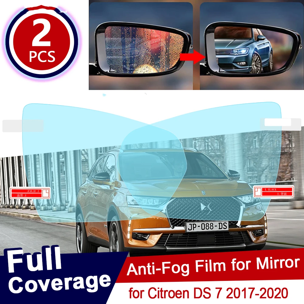 Full Cover Anti Fog Film Rearview Mirror Rainproof Anti-Fog Clean Films Car Stickers Accessories For Citroen DS 7 DS7 Crossback