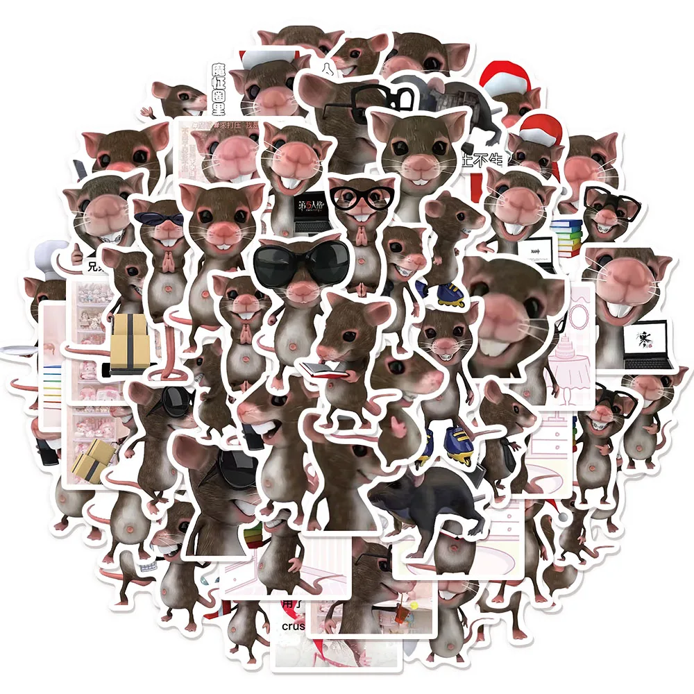 

60 шт., креативные забавные забавные наклейки с мышью, сделай сам, водонепроницаемые наклейки для бутылки с водой для багажа, ноутбука