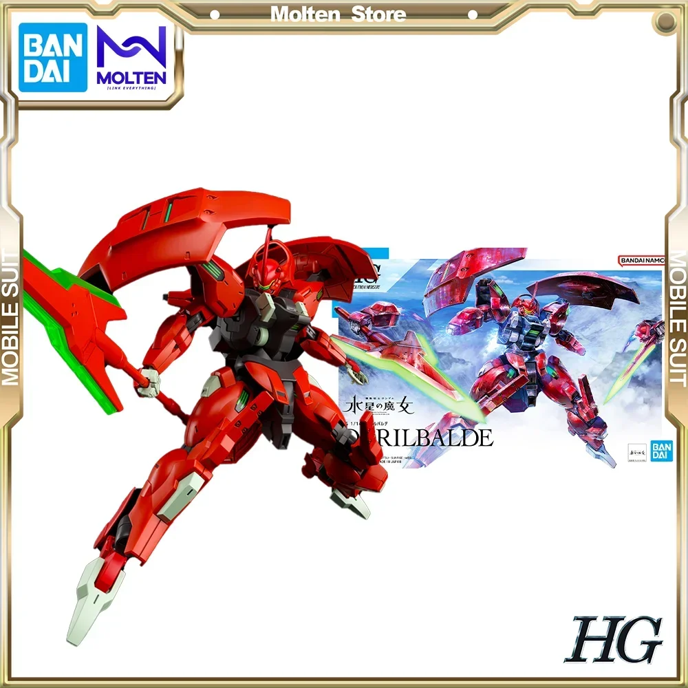 BANDAI Original HG 1/144  Gundam DARILBALDE The Witch From Mercury Mobile Suit Gundam Model Kit Gunpla Anime Action Figure