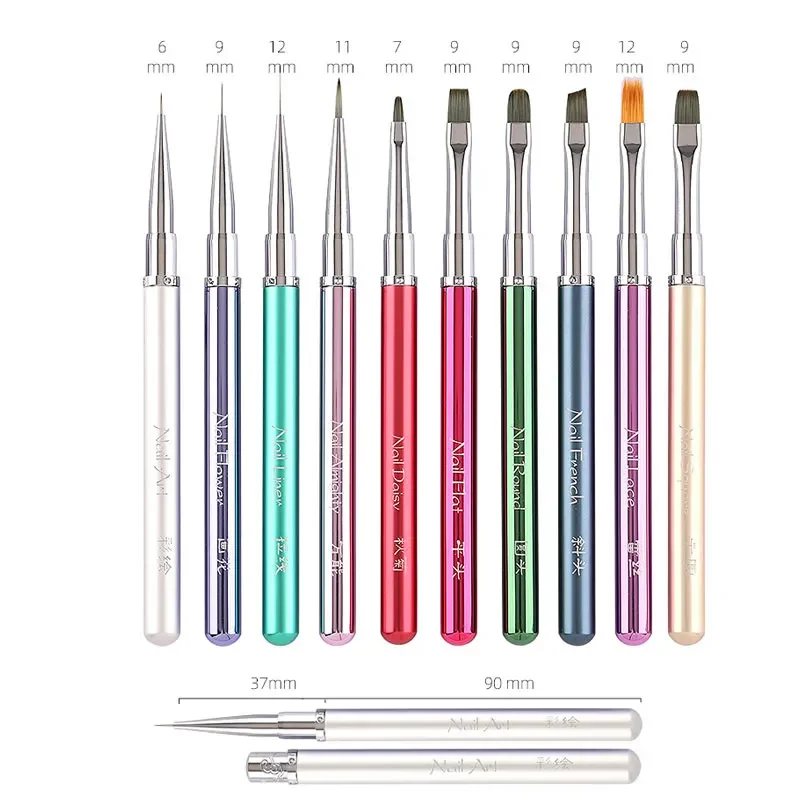 Nuova colla per unghie Penna per fototerapia Penna per gel UV Pennello per nail art acrilico Pennello per unghie Pittura Disegno Pennelli per manicure Strumento
