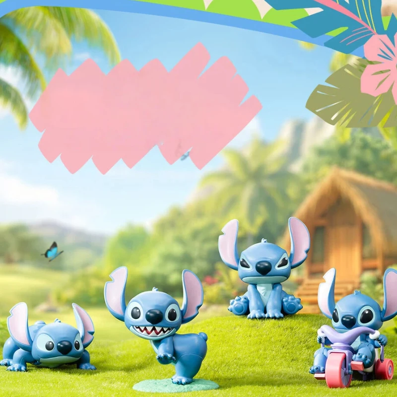

52toys Серия Stitch Around: Мобильные фигурки-сюрпризы на пружинке, персонажи аниме для украшения дома, подарки на день рождения