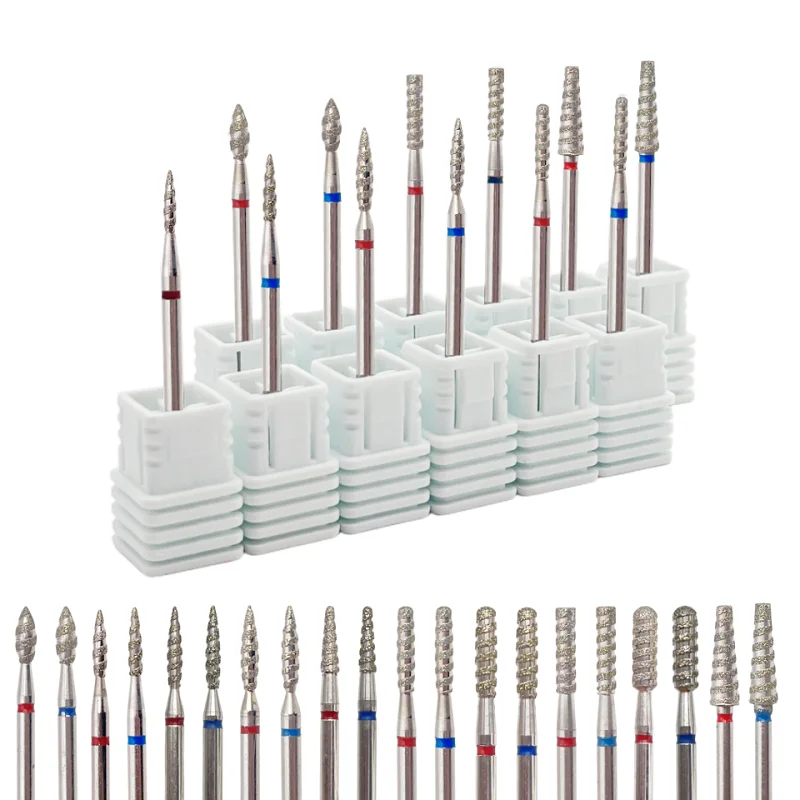 1 قطعة 20 نوع تورنادو لهب الماس مسمار مثقاب الخشب آلات تقطيع باديكير نتوءات الماس لأدوات اكسسوارات الملمع الكهربائي #4