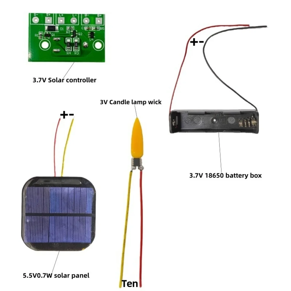 Jumping Corn Shaped 3.7V Flame Light Control Board Kit for Solar For Candle Lamp with Realistic Flicker Effect