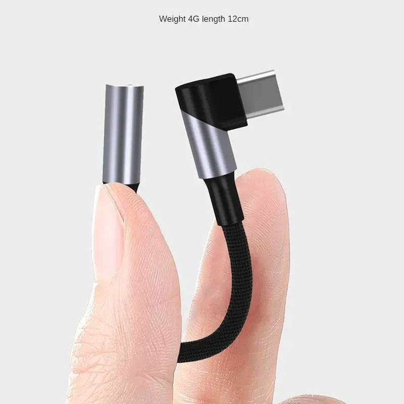 Elbow USB Type C To 3.5 Jack Earphone Adapter USB-C 3 5mm Audio Cable Converter For Samsung Galaxy S22 S21 Huawei P50 Xiaomi 12