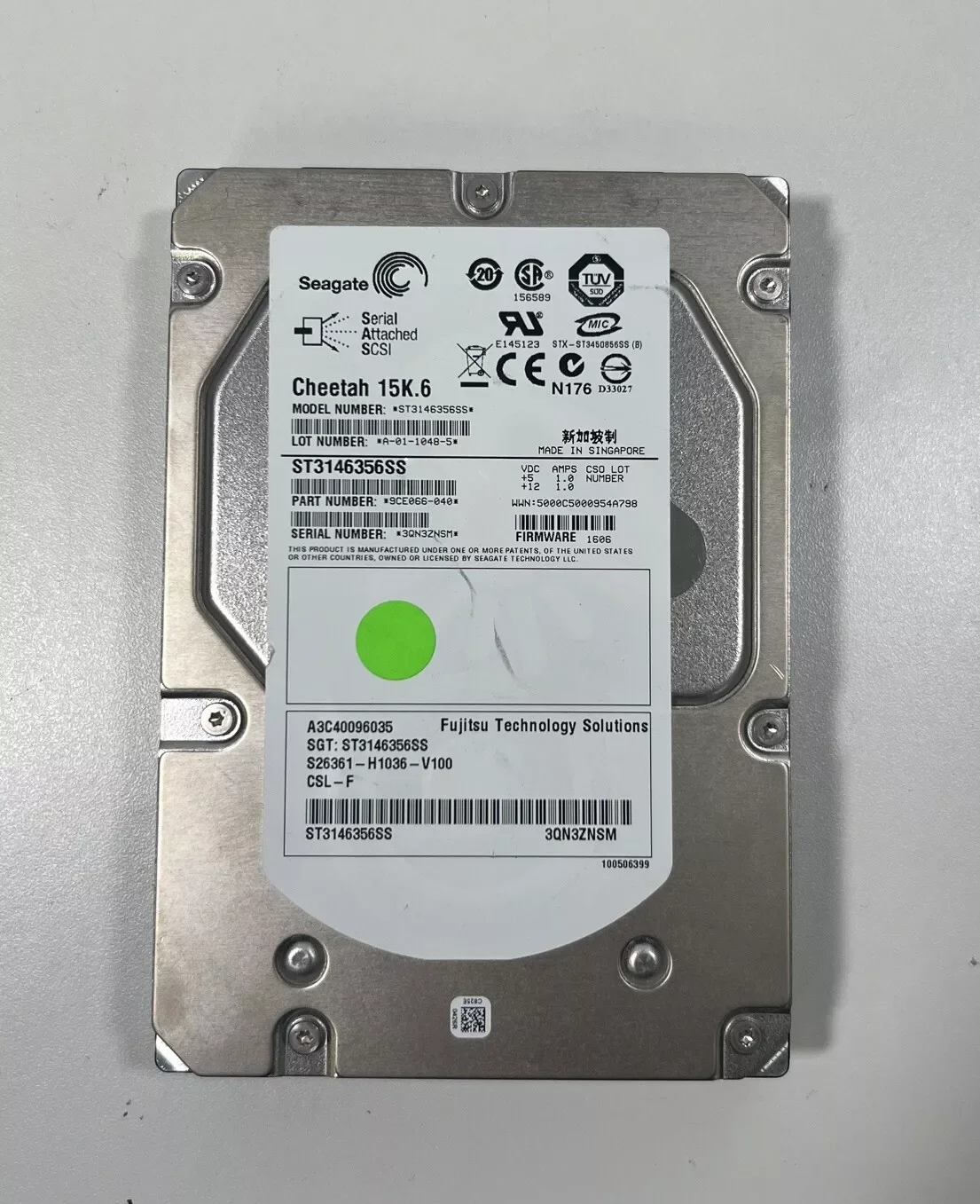 Imagem -02 - Seagate Cheetah Hdd 35 146gb Sas 15k.6 St3146356ss