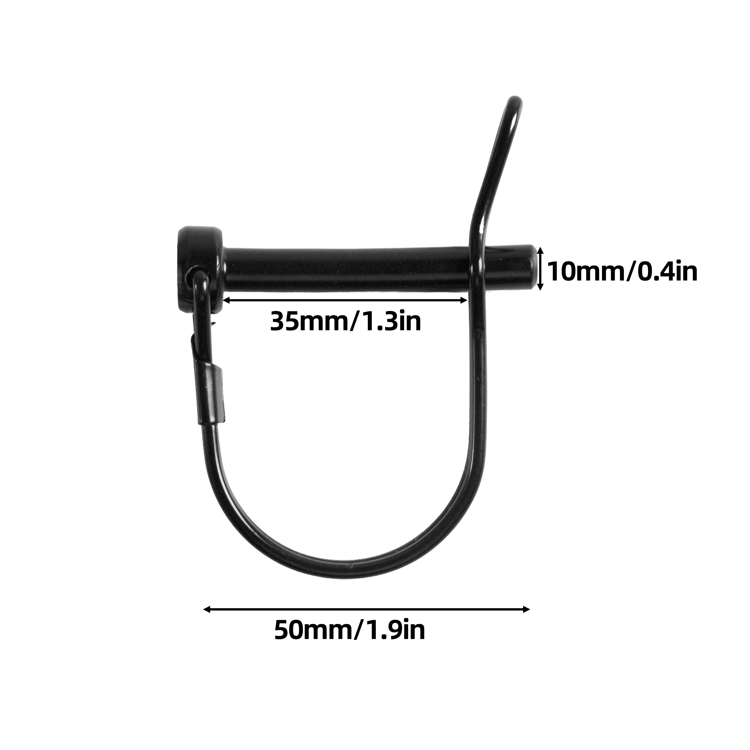 Heavy Duty U-Shaped Wire Lock Hitch Pin Multiple Styles & Finishes Round/Square Steel Coupler Pin for Trailer Farm Towing