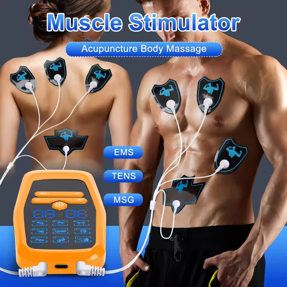 

Профессиональный EMS-массажер, стимулятор мышц, облегчение боли, портативный электрический тонер для тела для восстановления мышц, физиотерапия