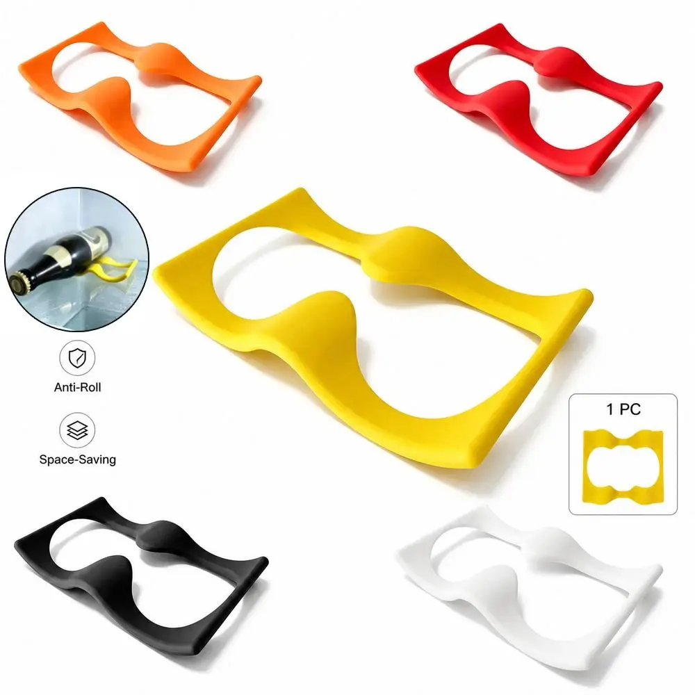 3D Printed PLA Refrigerator Bottle Holder Space-Saving Curved Support Beverage Can Holder Anti-Roll Open Frame Can Organizer