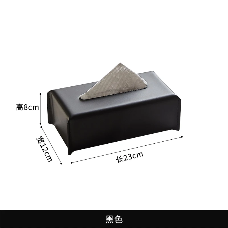 New Woven Tissue Box Leather Napkin Case Luxury Paper Cover Car Living Tissue Paper Holder Desktop Home Tabletop Decoration