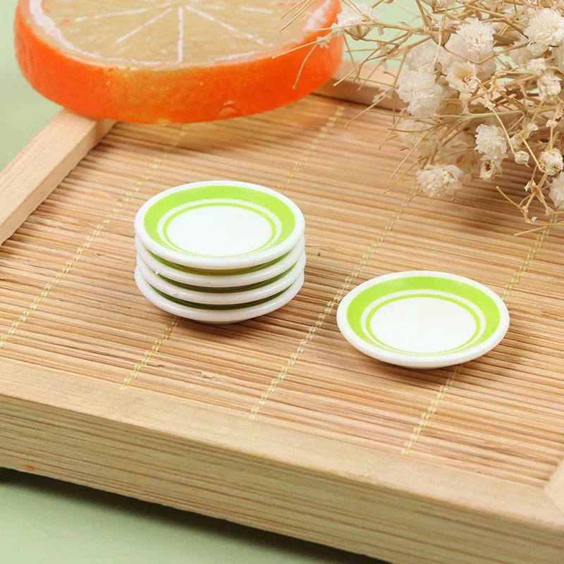 1 세트 내구성이 뛰어난 미니 음식 접시 식기류 미니어처 인형 집 액세서리