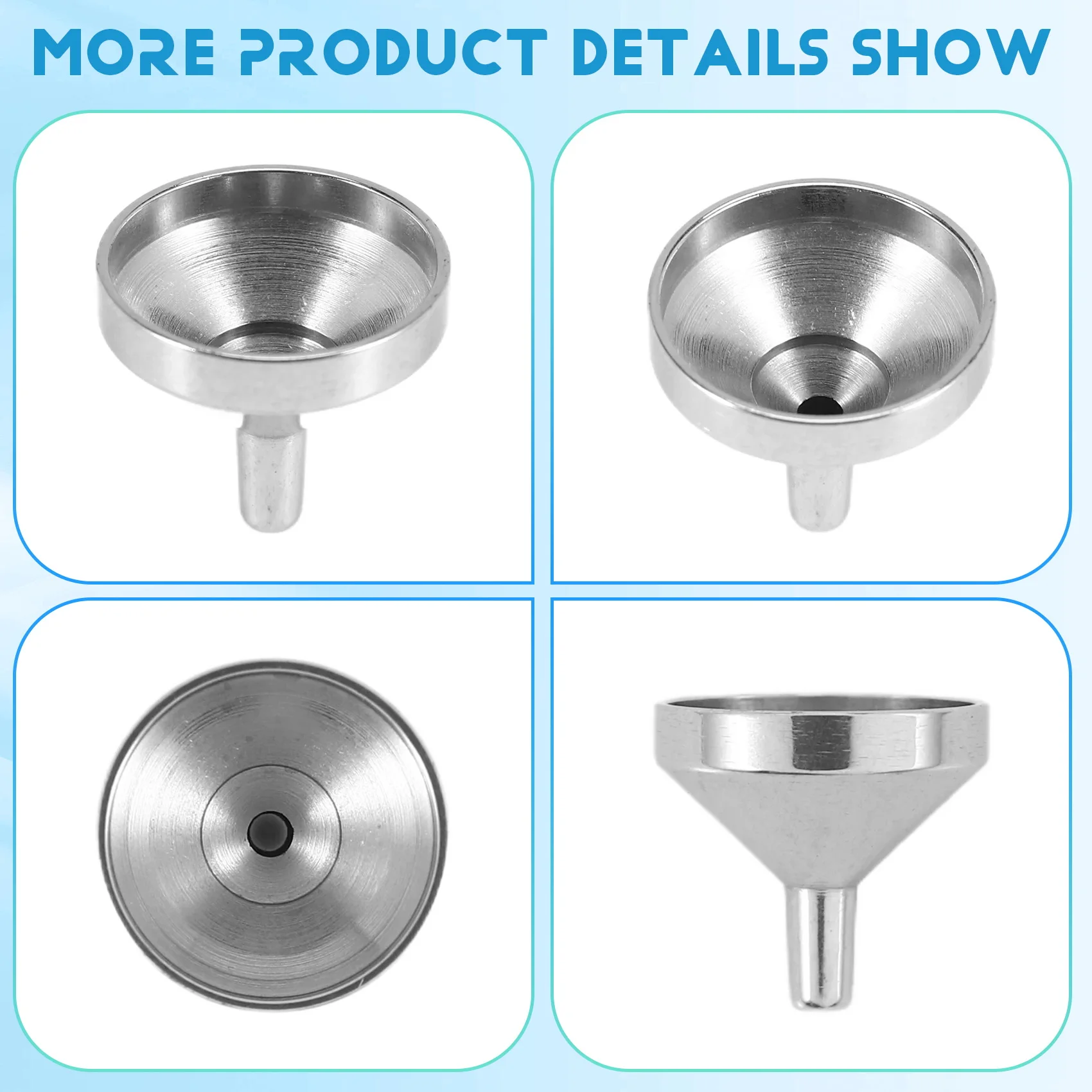 ABSY Mini Funnels Set Stainless Steel Urn Funnel Filler Kit for Cremation Jewelry Ashes Keepsakes