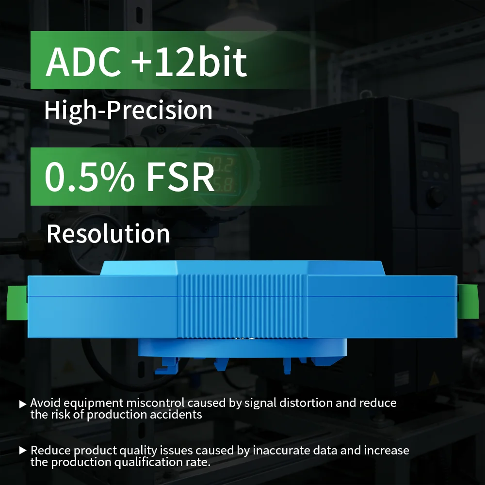 

Analog Signal Conversion 4/8/12-Channel Analog Signal Acquisition Module 4-20mA to RS485 Analog Quantity Collector